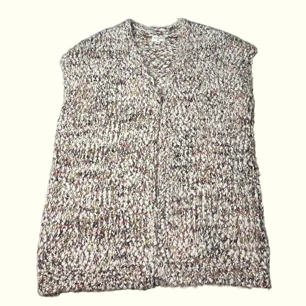 WORLD MARKET Multicolor Textured Open Front Chunky Knit Tunic Sweater  OS